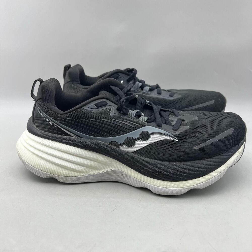 Saucony Hurricane 24 Running Shoes Women Size 9 Black Mesh Comfort Low Sneakers